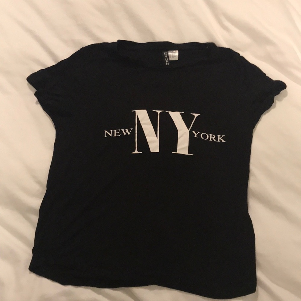 Black Shirt with New York Print